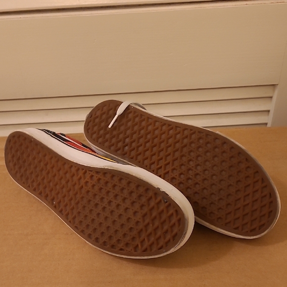 Vans Off The Wall Black, Yellow, Orange, and White Sneakers - Picture 6 of 6